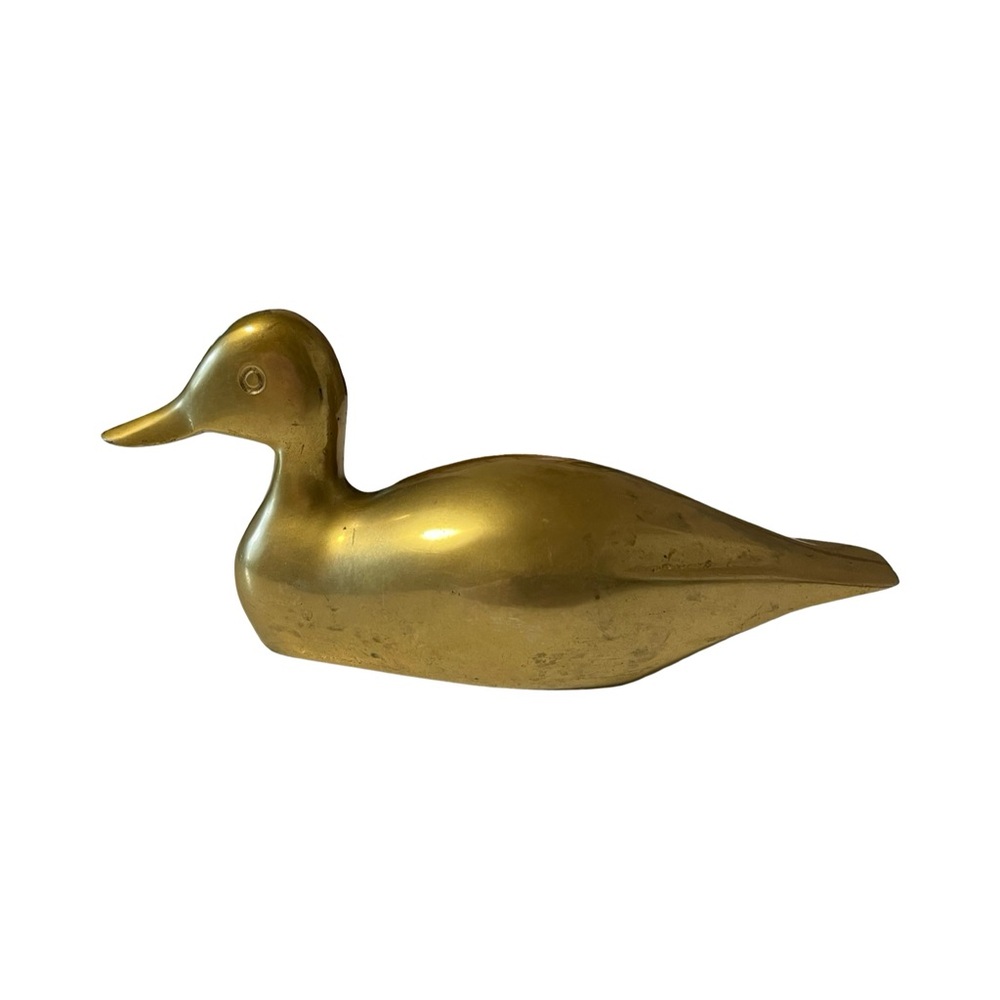 ✨ Vintage Heavy Brass Duck Figurine 🦆 - Picture 2 of 7